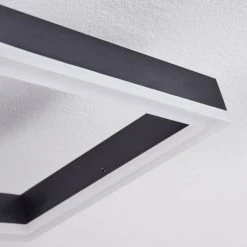 Hofstein Pourao Deckenleuchte LED Schwarz, Wei&szlig;, Holz dunkel, 1-flammig, Fernbedienung -LED Leuchten Verkäufe 2022 pourao deckenleuchte h3418185 2