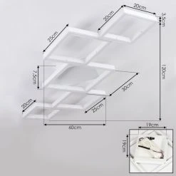 Hofstein Pourao Deckenleuchte LED Wei&szlig;, 1-flammig, Fernbedienung -LED Leuchten Verkäufe 2022 pourao deckenleuchte h3418208 3
