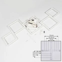 Hofstein Pourao Deckenleuchte LED Wei&szlig;, 1-flammig, Fernbedienung -LED Leuchten Verkäufe 2022 pourao deckenleuchte h3418208 4