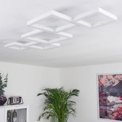 Hofstein Pourao Deckenleuchte LED Wei&szlig;, 1-flammig, Fernbedienung -LED Leuchten Verkäufe 2022 pourao deckenleuchte h3418208 9