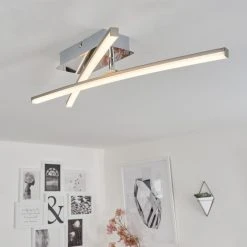 Hofstein Powassan Deckenleuchte LED Chrom, 2-flammig