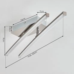 Hofstein Powassan Deckenleuchte LED Chrom, 2-flammig -LED Leuchten Verkäufe 2022 powassan deckenleuchte h3009253 3