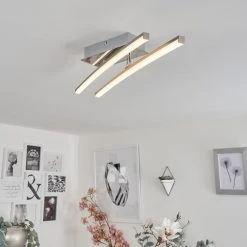 Hofstein Powassan Deckenleuchte LED Chrom, 2-flammig -LED Leuchten Verkäufe 2022 powassan deckenleuchte h3009253 9