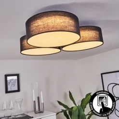 Hofstein Purus Deckenleuchte LED Schwarz, 1-flammig