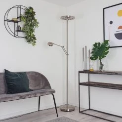 Hofstein Rabeja Deckenfluter LED Nickel-Matt, 2-flammig -LED Leuchten Verkäufe 2022 rabeja deckenfluter h3374948 9