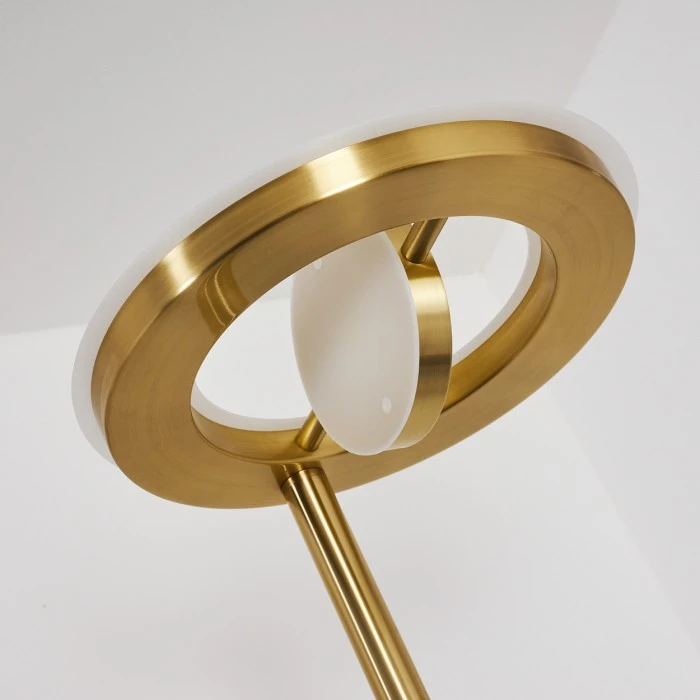 Hofstein Rabeja Deckenfluter LED Messing, Gold, 2-flammig 3 Hofstein Rabeja Deckenfluter LED Messing, Gold, 2-flammig – Bild 3