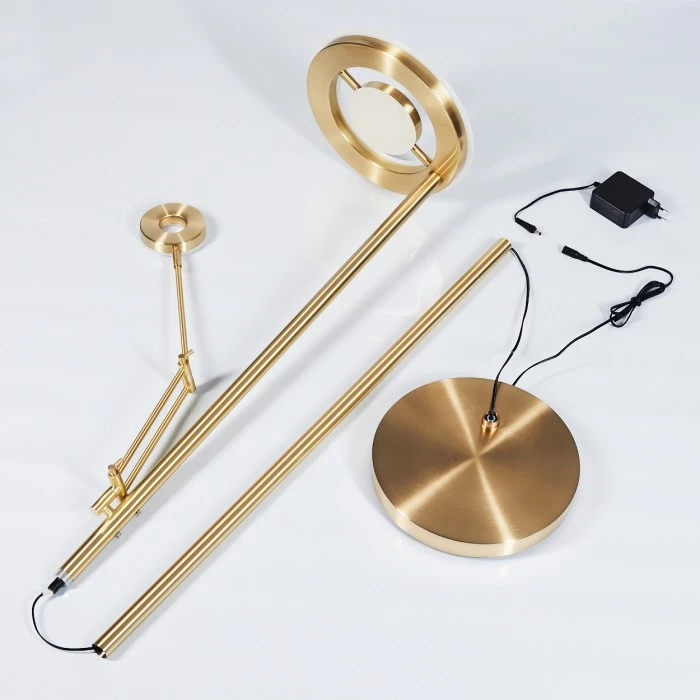 Hofstein Rabeja Deckenfluter LED Messing, Gold, 2-flammig 4 Hofstein Rabeja Deckenfluter LED Messing, Gold, 2-flammig – Bild 4