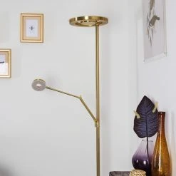 Hofstein Rabeja Deckenfluter LED Messing, Gold, 2-flammig 18 Hofstein Rabeja Deckenfluter LED Messing, Gold, 2-flammig -LED Leuchten Verkäufe 2022 rabeja deckenfluter h3391044 6