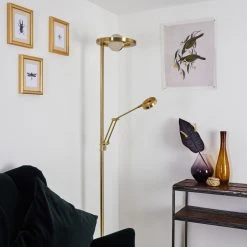 Hofstein Rabeja Deckenfluter LED Messing, Gold, 2-flammig 20 Hofstein Rabeja Deckenfluter LED Messing, Gold, 2-flammig -LED Leuchten Verkäufe 2022 rabeja deckenfluter h3391044 8