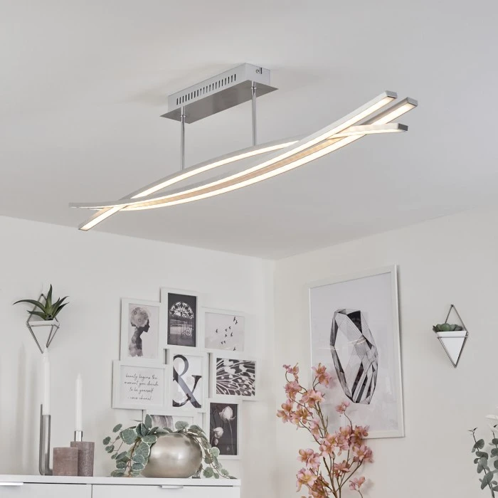 Hofstein Rabius Deckenleuchte LED Silber, 3-flammig 7 Hofstein Rabius Deckenleuchte LED Silber, 3-flammig – Bild 7