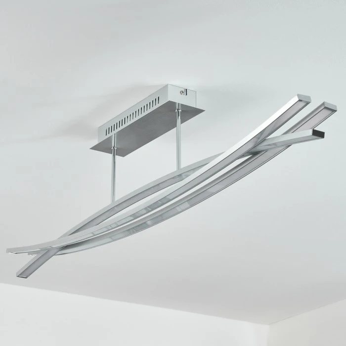 Hofstein Rabius Deckenleuchte LED Silber, 3-flammig 8 Hofstein Rabius Deckenleuchte LED Silber, 3-flammig – Bild 8