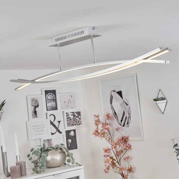 Hofstein Rabius Deckenleuchte LED Silber, 3-flammig 9 Hofstein Rabius Deckenleuchte LED Silber, 3-flammig – Bild 9