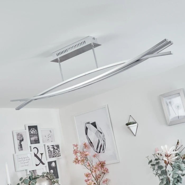 Hofstein Rabius Deckenleuchte LED Silber, 3-flammig 10 Hofstein Rabius Deckenleuchte LED Silber, 3-flammig – Bild 10