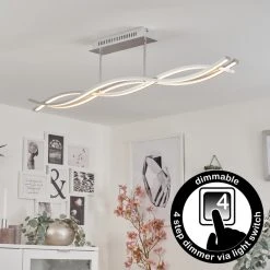 Hofstein Rabius Deckenleuchte LED Silber, 3-flammig