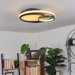 Hofstein Rafz Deckenleuchte LED Schwarz, 1-flammig -LED Leuchten Verkäufe 2022 rafz deckenleuchte h3550830 6