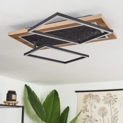 Hofstein Ramilos Deckenleuchte LED Schwarz, Naturfarben, 1-flammig -LED Leuchten Verkäufe 2022 ramilos deckenleuchte h3583470 4