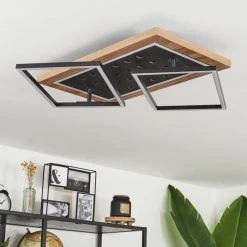 Hofstein Ramilos Deckenleuchte LED Schwarz, Naturfarben, 1-flammig -LED Leuchten Verkäufe 2022 ramilos deckenleuchte h3583470 9