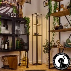 Hofstein Ranquile Stehleuchte LED Schwarz, 4-flammig