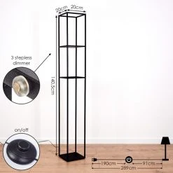 Hofstein Ranquile Stehleuchte LED Schwarz, 4-flammig -LED Leuchten Verkäufe 2022 ranquile stehleuchte h3570746 3