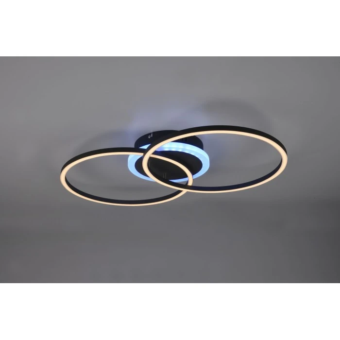 Reality Arribo Deckenleuchte LED Schwarz, 3-flammig, Fernbedienung, Farbwechsler 3 Reality Arribo Deckenleuchte LED Schwarz, 3-flammig, Fernbedienung, Farbwechsler – Bild 3