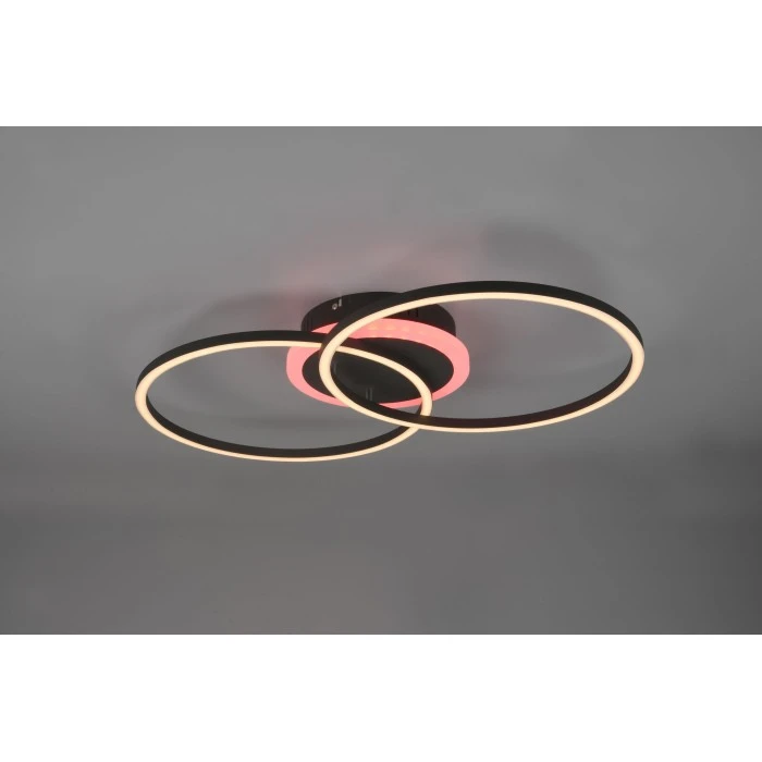 Reality Arribo Deckenleuchte LED Schwarz, 3-flammig, Fernbedienung, Farbwechsler 4 Reality Arribo Deckenleuchte LED Schwarz, 3-flammig, Fernbedienung, Farbwechsler – Bild 4