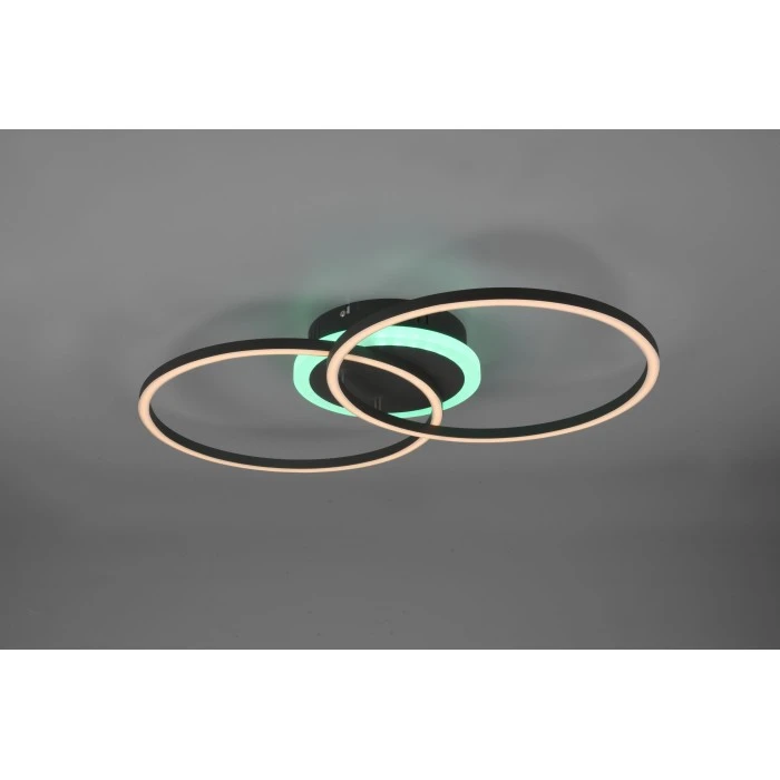 Reality Arribo Deckenleuchte LED Schwarz, 3-flammig, Fernbedienung, Farbwechsler 5 Reality Arribo Deckenleuchte LED Schwarz, 3-flammig, Fernbedienung, Farbwechsler – Bild 5