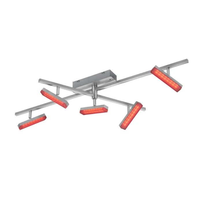 Reality BONDY Deckenleuchte LED Nickel-Matt, 5-flammig, Fernbedienung, Farbwechsler 11 Reality BONDY Deckenleuchte LED Nickel-Matt, 5-flammig, Fernbedienung, Farbwechsler – Bild 11