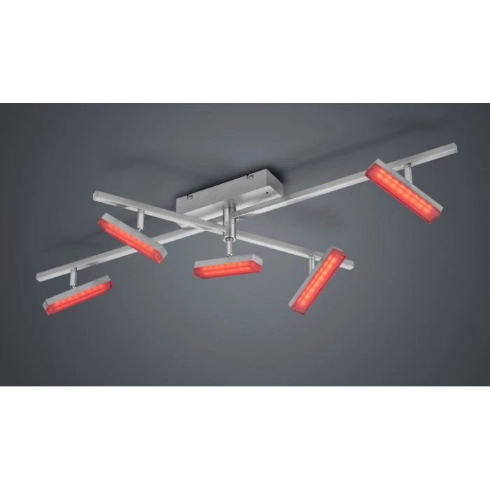 Reality BONDY Deckenleuchte LED Nickel-Matt, 5-flammig, Fernbedienung, Farbwechsler 6 Reality BONDY Deckenleuchte LED Nickel-Matt, 5-flammig, Fernbedienung, Farbwechsler – Bild 6