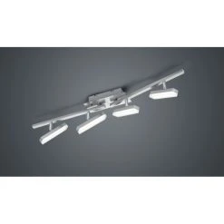 Reality BONDY Deckenleuchte LED Nickel-Matt, 4-flammig, Fernbedienung