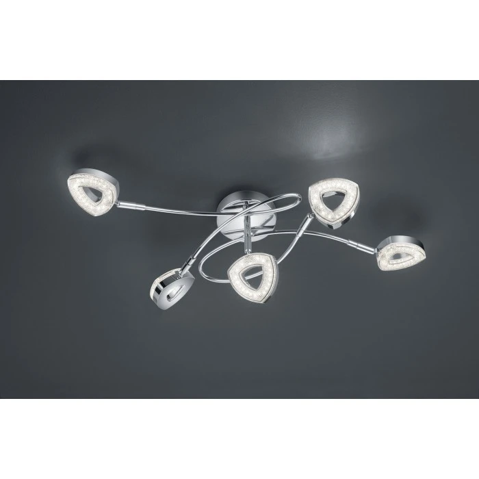 Reality TOURS Deckenleuchte LED Chrom, 5-flammig 1 Reality TOURS Deckenleuchte LED Chrom, 5-flammig