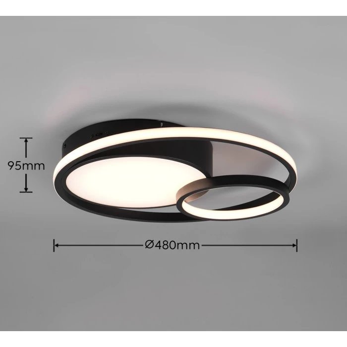 Reality Vuelta Deckenleuchte LED Schwarz, 1-flammig 6 Reality Vuelta Deckenleuchte LED Schwarz, 1-flammig – Bild 6