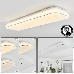 Hofstein Remenoville Deckenleuchte LED Chrom, Weiß, 1-flammig