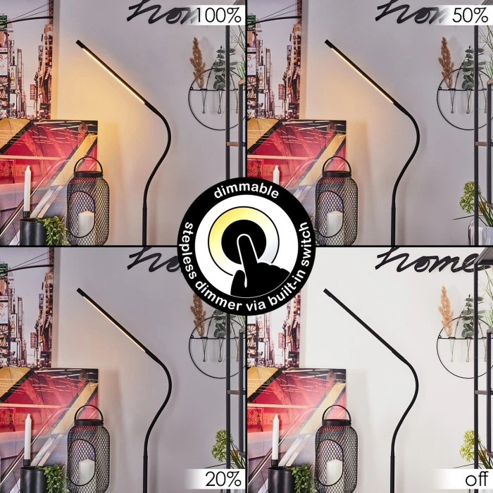 Hofstein Reuland Stehleuchte LED Schwarz, 1-flammig 2 Hofstein Reuland Stehleuchte LED Schwarz, 1-flammig – Bild 2