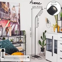 Hofstein Reuland Stehleuchte LED Schwarz, 1-flammig 15 Hofstein Reuland Stehleuchte LED Schwarz, 1-flammig -LED Leuchten Verkäufe 2022 reuland stehleuchte h3571026 3