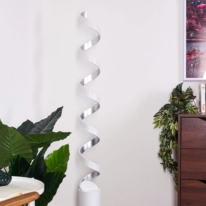 Hofstein Rezat Stehlampe LED Silber, Weiß, 1-flammig 11 Hofstein Rezat Stehlampe LED Silber, Weiß, 1-flammig – Bild 11