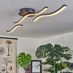 Hofstein Rheinfelden Deckenleuchte LED Schwarz, 1-flammig