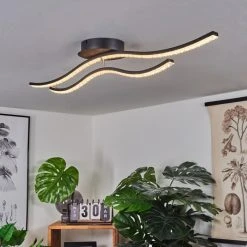 Hofstein Rheinfelden Deckenleuchte LED Schwarz, 1-flammig