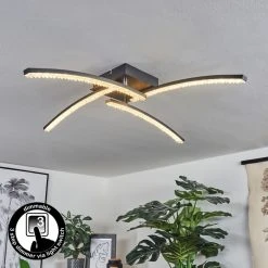 Hofstein Rheinfelden Deckenleuchte LED Schwarz, 1-flammig