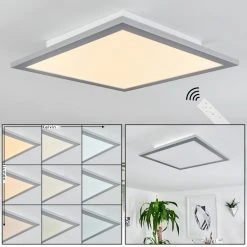 Hofstein Ringuelet Deckenpanel LED Weiß, 1-flammig, Fernbedienung