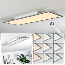 Hofstein Ringuelet Deckenpanel LED Weiß, 1-flammig, Fernbedienung