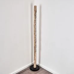 Hofstein Rodeche Stehleuchte LED Schwarz, Holz hell, 1-flammig -LED Leuchten Verkäufe 2022 rodeche stehleuchte h3326534 4