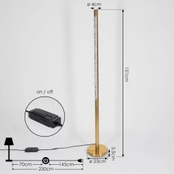 Hofstein Rodeche Stehleuchte LED Gold, 1-flammig -LED Leuchten Verkäufe 2022 rodeche stehleuchte h3538005 3