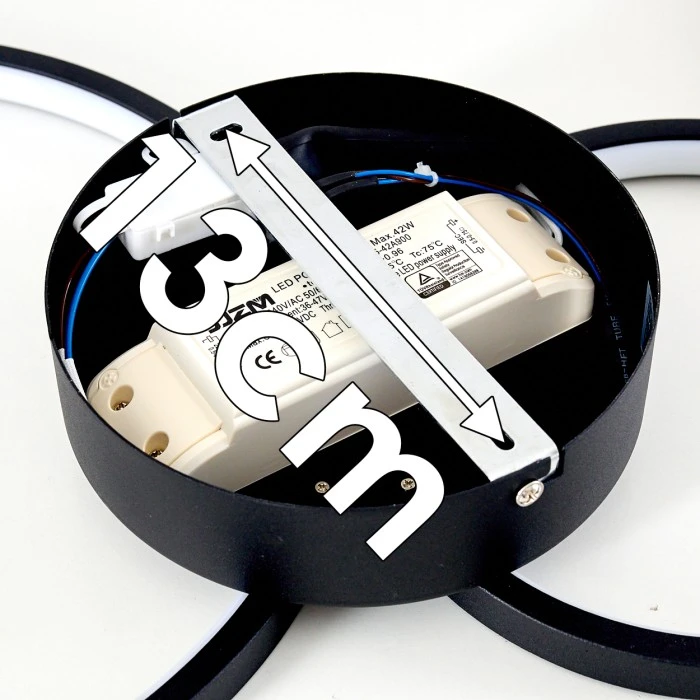 Hofstein Rodekro Deckenleuchte LED Schwarz, 1-flammig 4 Hofstein Rodekro Deckenleuchte LED Schwarz, 1-flammig – Bild 4