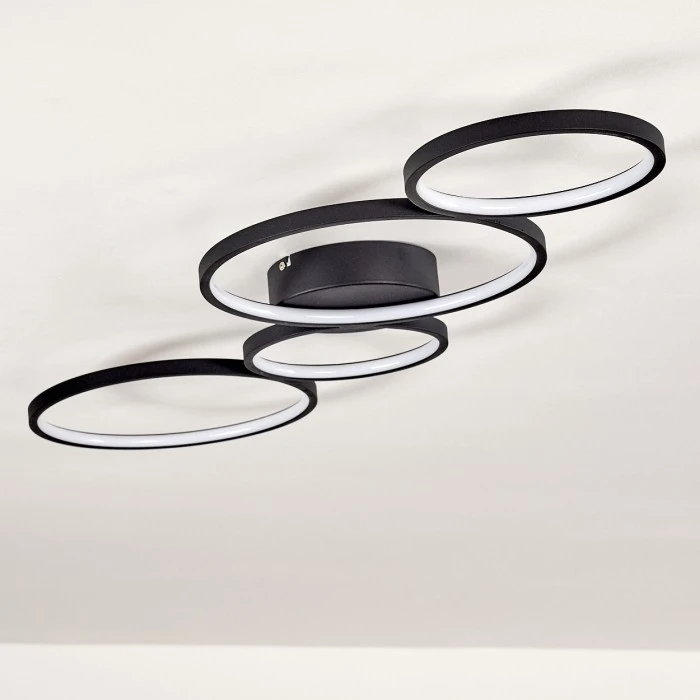 Hofstein Rodekro Deckenleuchte LED Schwarz, 1-flammig 7 Hofstein Rodekro Deckenleuchte LED Schwarz, 1-flammig – Bild 7