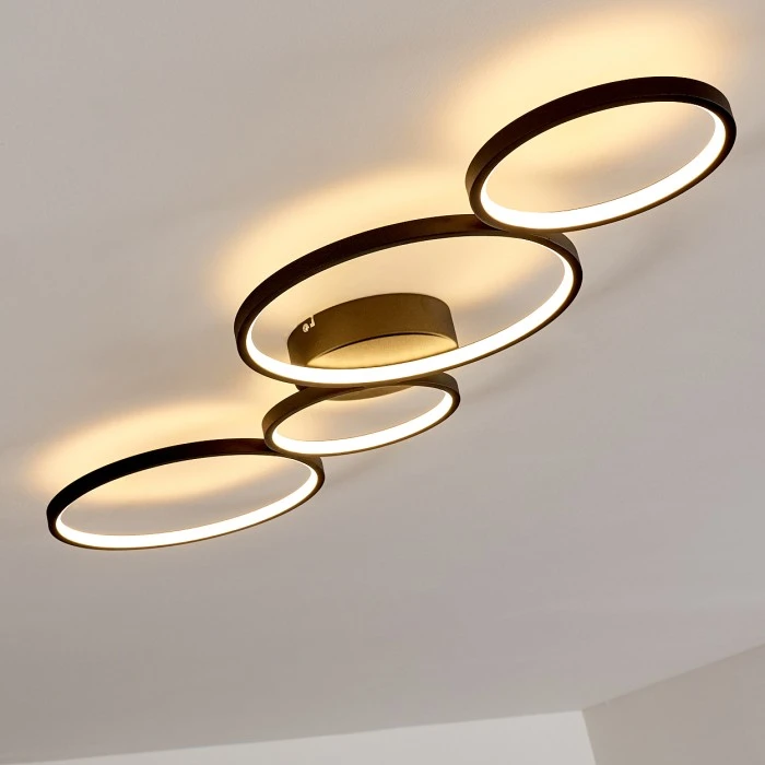 Hofstein Rodekro Deckenleuchte LED Schwarz, 1-flammig 9 Hofstein Rodekro Deckenleuchte LED Schwarz, 1-flammig – Bild 9