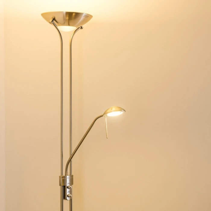 Hofstein Rom Deckenfluter LED Nickel-Matt, 2-flammig 13 Hofstein Rom Deckenfluter LED Nickel-Matt, 2-flammig – Bild 13