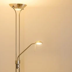 Hofstein Rom Deckenfluter LED Nickel-Matt, 2-flammig 33 Hofstein Rom Deckenfluter LED Nickel-Matt, 2-flammig -LED Leuchten Verkäufe 2022 rom deckenfluter 8500 13