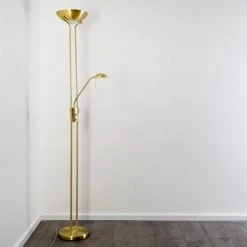 Hofstein Rom Deckenfluter LED Messing, 2-flammig -LED Leuchten Verkäufe 2022 rom deckenfluter 8501 4