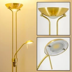 Hofstein Rom Deckenfluter LED Messing, 2-flammig -LED Leuchten Verkäufe 2022 rom deckenfluter 8501 9