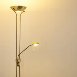 Hofstein Rom Deckenfluter LED Altmessing, 2-flammig -LED Leuchten Verkäufe 2022 rom deckenfluter 8505 13